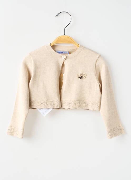 Vestă cu mâneci lungi bej MAYORAL fată
