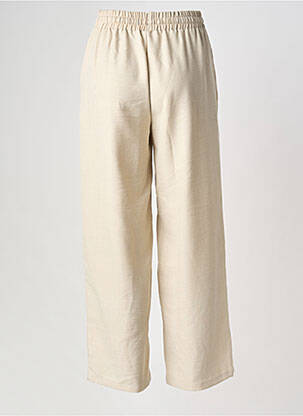 Pantalon drept țesătură crep talie înaltă bej NEW COLLECTION femeie