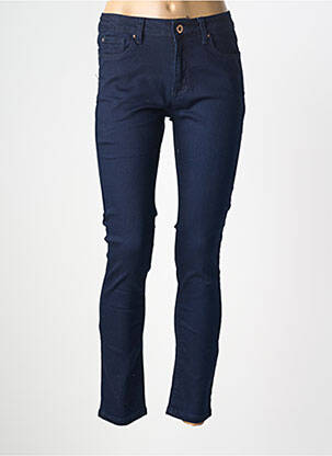 Blugi cu croială slim albastru KY CREATION femeie