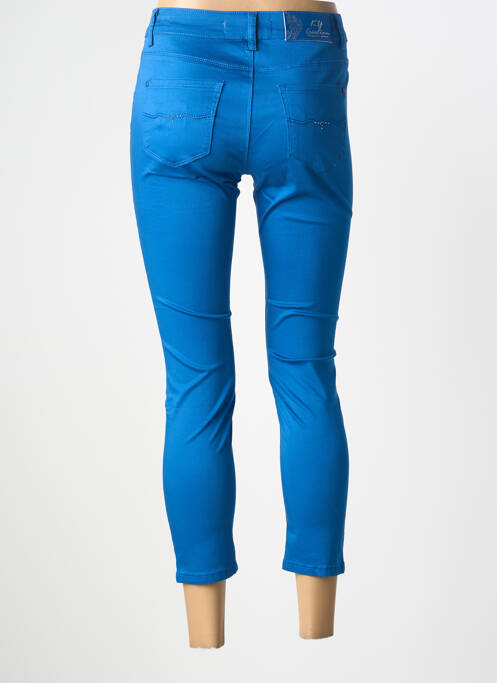 Blugi cu croială slim albastru KY CREATION femeie