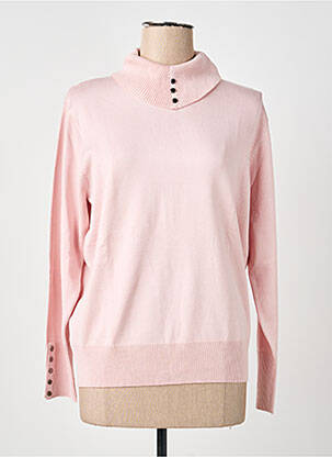 Pulover cu guler înalt roz MICHA femeie