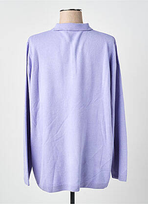 Pulover croială cambrată mâneci lungi violet CASHMERE FEELING femeie