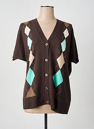 Vestă cu mâneci scurte maro OLSEN femeie