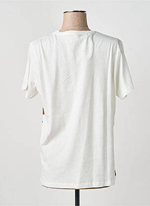 Tricou serigrafie mâneci scurte bej M.X.O femeie