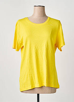 Tricou elasticitate mâneci scurte galben M.X.O femeie