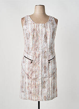 Rochie midi bej PAZ TORRAS femeie