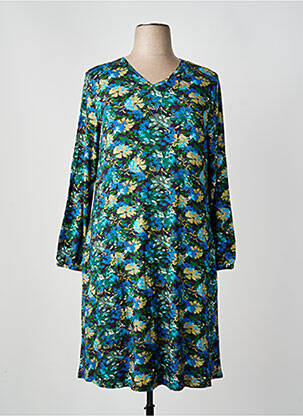 Rochie midi imprimeu floral mâneci lungi verde AGATHE & LOUISE femeie