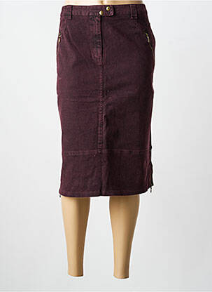 Fustă midi roșu FLEUR DE SEL femeie