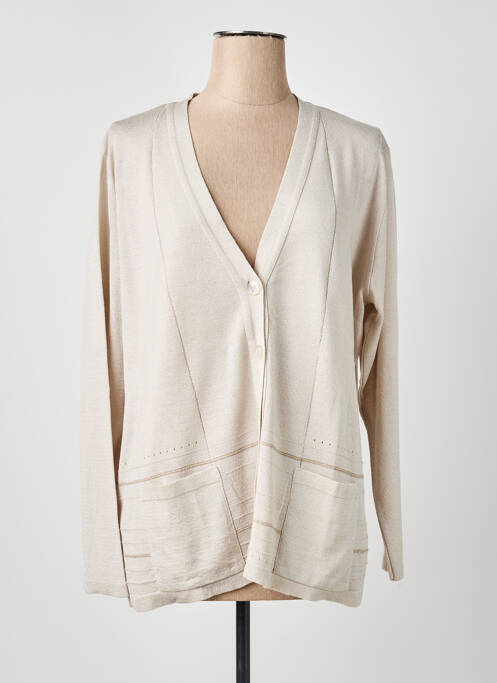 Vestă cu mâneci lungi bej OMC femeie