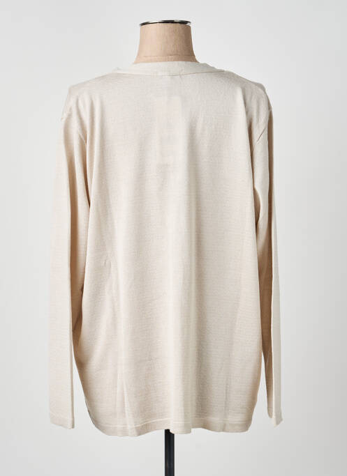 Vestă cu mâneci lungi bej OMC femeie