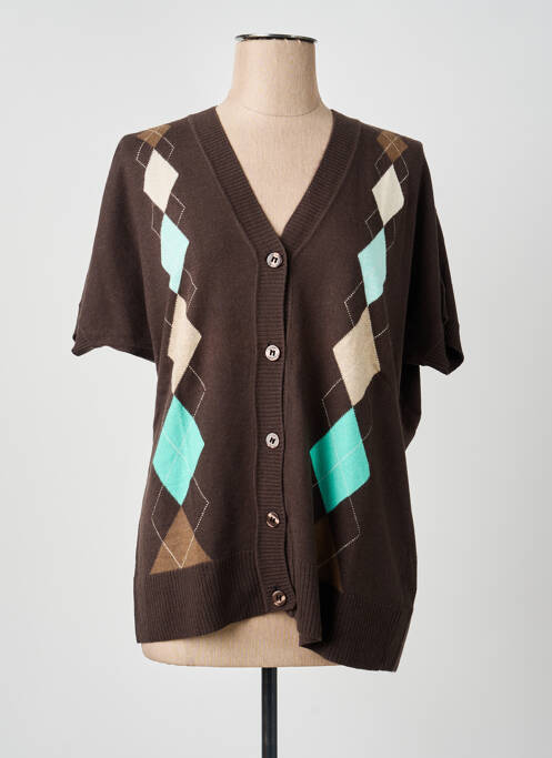 Vestă cu mâneci scurte maro OLSEN femeie