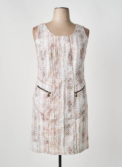 Rochie midi bej PAZ TORRAS femeie