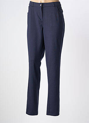 Pantalon slim talie elastică mărime normală albastru GUY DUBOUIS femeie