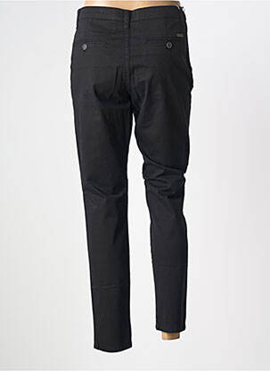Pantalon chino țesătură poplin mărime normală negru LCDN femeie