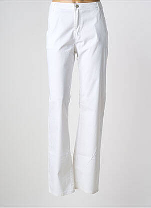 Pantalon slim țesătură poplin mărime normală alb YOULINE femeie
