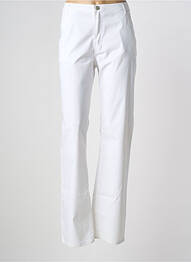 Pantalon slim țesătură poplin mărime normală alb YOULINE femme