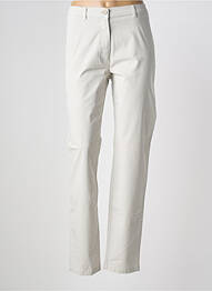 Pantalon slim țesătură poplin mărime normală bej LCDN femme