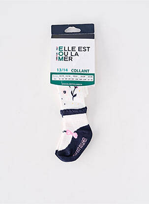 Colanți alb ELLE EST OU LA MER fată