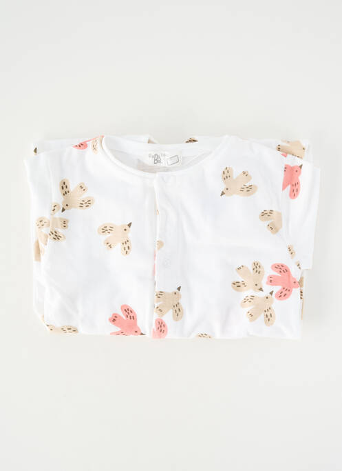 Pijama închidere presată alb BABY BOL fille