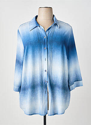 Cămașă țesătură crep mâneci lungi albastru GUY DUBOUIS femme