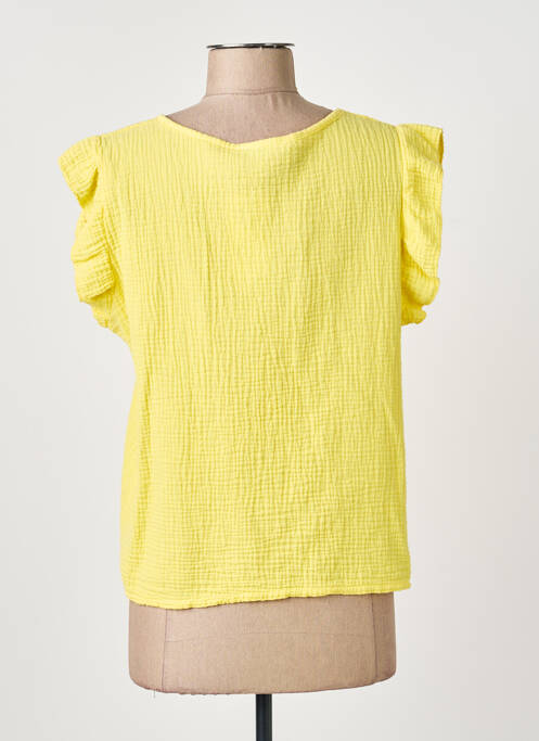 Top galben COULEURS DU TEMPS femeie