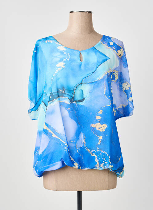 Top albastru COULEURS DU TEMPS femeie