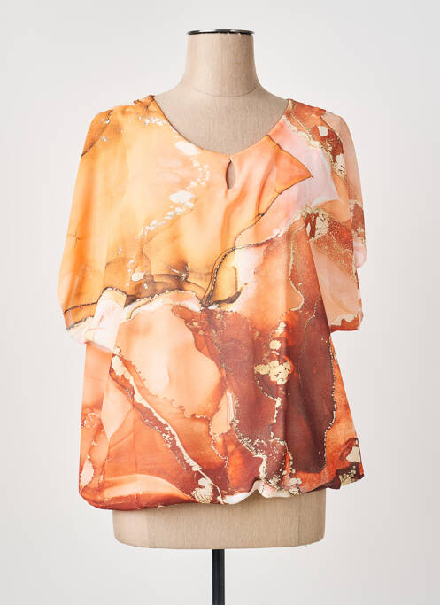 Top portocaliu COULEURS DU TEMPS femeie