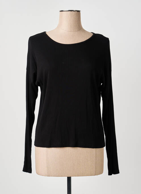 Top negru COULEURS DU TEMPS femeie