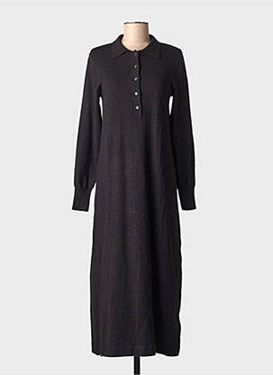 Rochie pulover elasticitate mâneci lungi negru KAFFE femeie