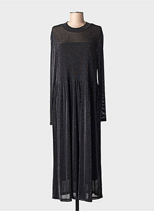 Rochie lungă mâneci lungi mâneci lungi negru KAFFE femeie