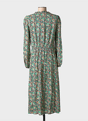 Rochie midi imprimeu floral mâneci lungi negru C'EST BEAU LA VIE femeie