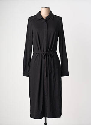 Rochie midi mâneci lungi mâneci lungi negru BASE LEVEL femeie