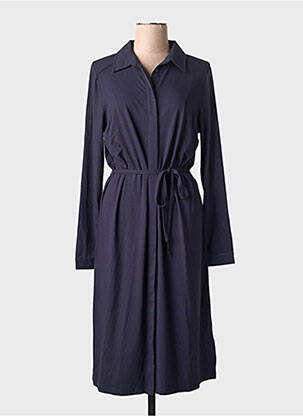 Rochie midi mâneci lungi mâneci lungi albastru BASE LEVEL femeie