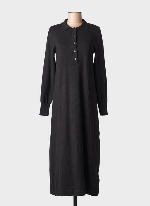 Rochie pulover elasticitate mâneci lungi negru KAFFE femme