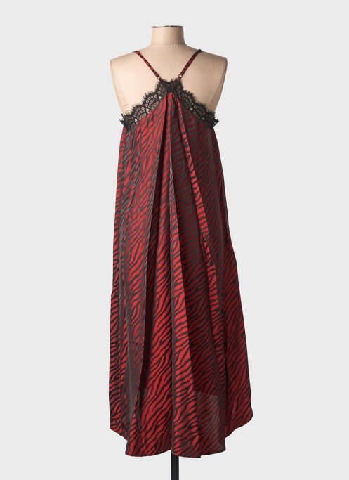 Rochie midi guler în v bretele subțiri portocaliu FREEMAN T.PORTER femme