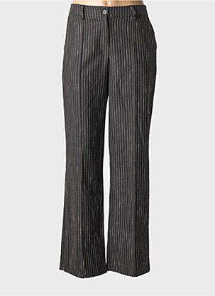 Pantalon drept țesătură crep talie înaltă negru NÜ femeie
