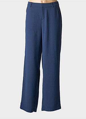 Pantalon drept talie cu cleme mărime normală albastru CREAM femeie