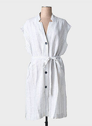 Rochie midi țesătură crep mâneci scurte bej GR NATURE femeie