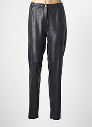Pantalon chino închidere cu fermoar sub clapetă cu nasturi mărime normală negru EVA KAYAN femme