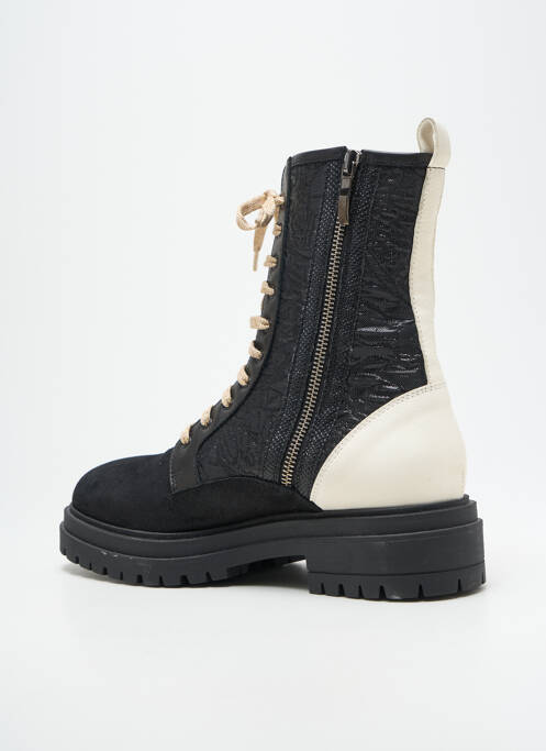 Botine/ghete închidere cu fermoar și șireturi toc plat până la 3 cm negru ELISA CAVALETTI femme