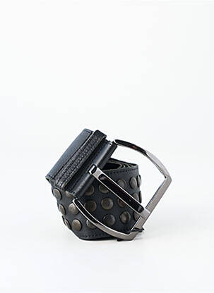 Curea efect material satinat negru AMMA femeie