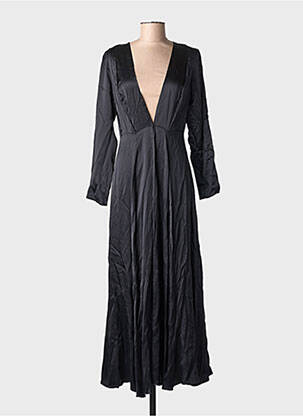 Rochie lungă mâneci lungi mâneci lungi negru LEONE femeie