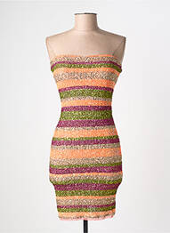 Rochie scurtă fără mâneci fără mâneci portocaliu PIN UP femme