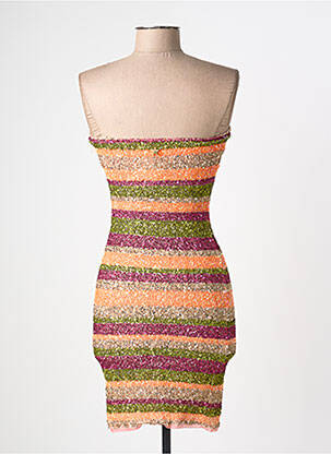 Rochie scurtă fără mâneci fără mâneci portocalie PIN UP femeie