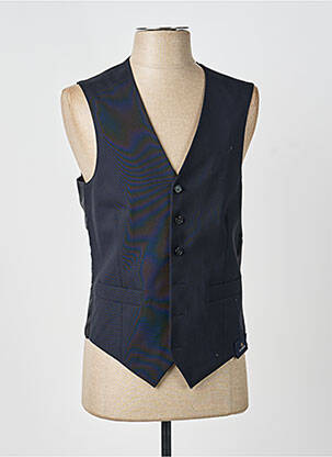 Vestă fără mâneci efect material satinat negru SCABAL homme