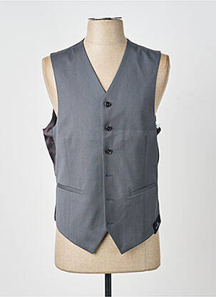 Vestă fără mâneci efect material satinat maro SCABAL homme