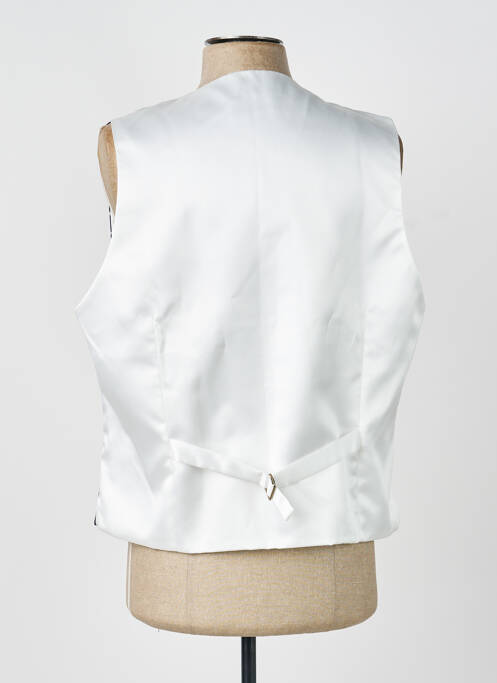 Vestă fără mâneci efect material satinat albastru GREGE CREATION homme