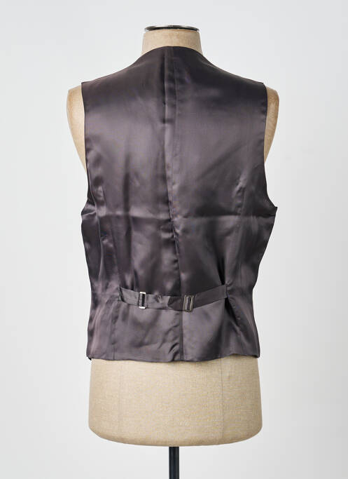 Vestă fără mâneci efect material satinat maro SCABAL homme