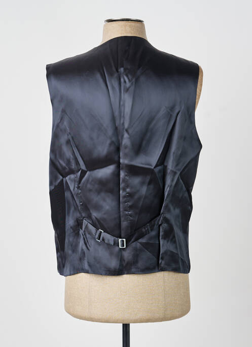 Vestă fără mâneci efect material satinat albastru SCABAL homme