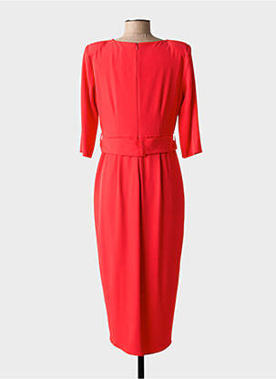 Rochie midi mâneci 3/4 mâneci 3/4 roșu BARILOCHE femeie